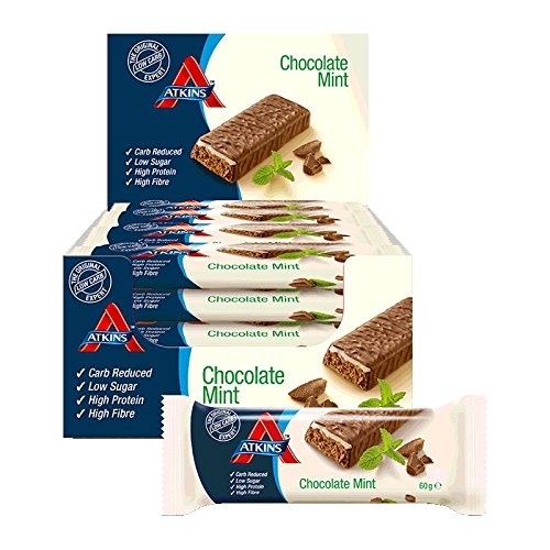 Preisvergleich Produktbild Atkins Chocolate Mint, weniger Kohlenhydrate, 16 x 60 Gramm