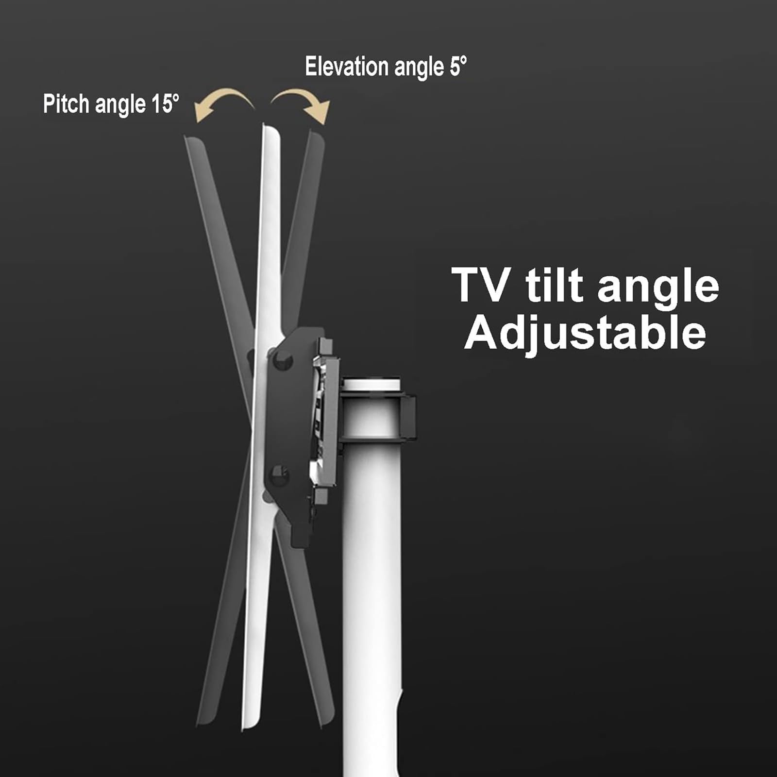Soporte móvil para TV con Ruedas - Soporte de Suelo para TV, Carrito para TV rodante Ajustable en Altura, con Bandeja de Almacenamiento, para Pantallas de 23 a 60 p,