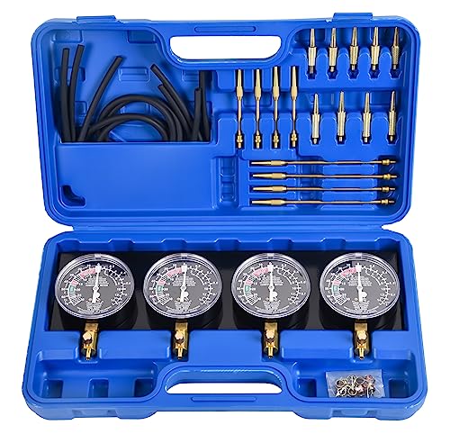 Kraftstoff Vakuum Vergaser Synchrontestgerät Synchrontester Vakuumprüfer 4 Zylinder Motorrad, Synchronuhren Vergaser Synchronisieren Gerät Vergasersynchronisation Tester PKW Werkzeug