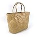 PRETYZOOM Einkaufskorb geflochten Einkaufstasche Stroh Rattan Tasche Korbtasche Tragetasche mit Henkel Vintage Shopper Tasche Strandkorb für Spielzeug Wäsche Picknick Strand Sommer Tasche