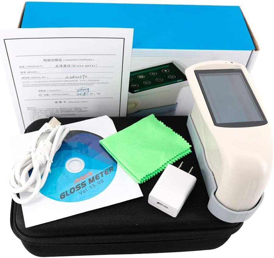 Tri-Angle Glossmeter 20 60 85 Degree Gloss Meter 20° 60° 85° Gloss Measurement with Measuring Range 20° 0-2000GU 60° 0-1000GU 85° 0-160GU for Marble Granite Plastic Paper,Etc