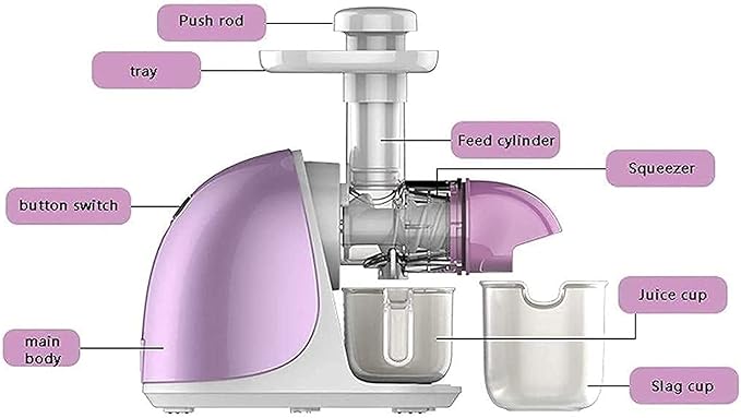 Extractor de Jugos Prensado Frío Antioxidante 150W, Diseño Anti-goteo miniatura 6