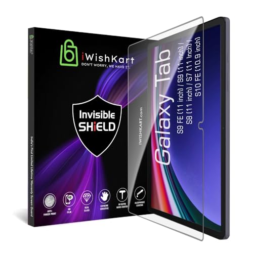 Image of compatible with Samsung Galaxy Tab S11 / S10 FE 10.9 inch / S9 FE / S9 / S8 / S711 Inch Tab Tempered Glass Screen Protector Guard Full Screen Coverage Edge to Edge with Easy Installation kit | Anti-Scratch & Smudge Proof