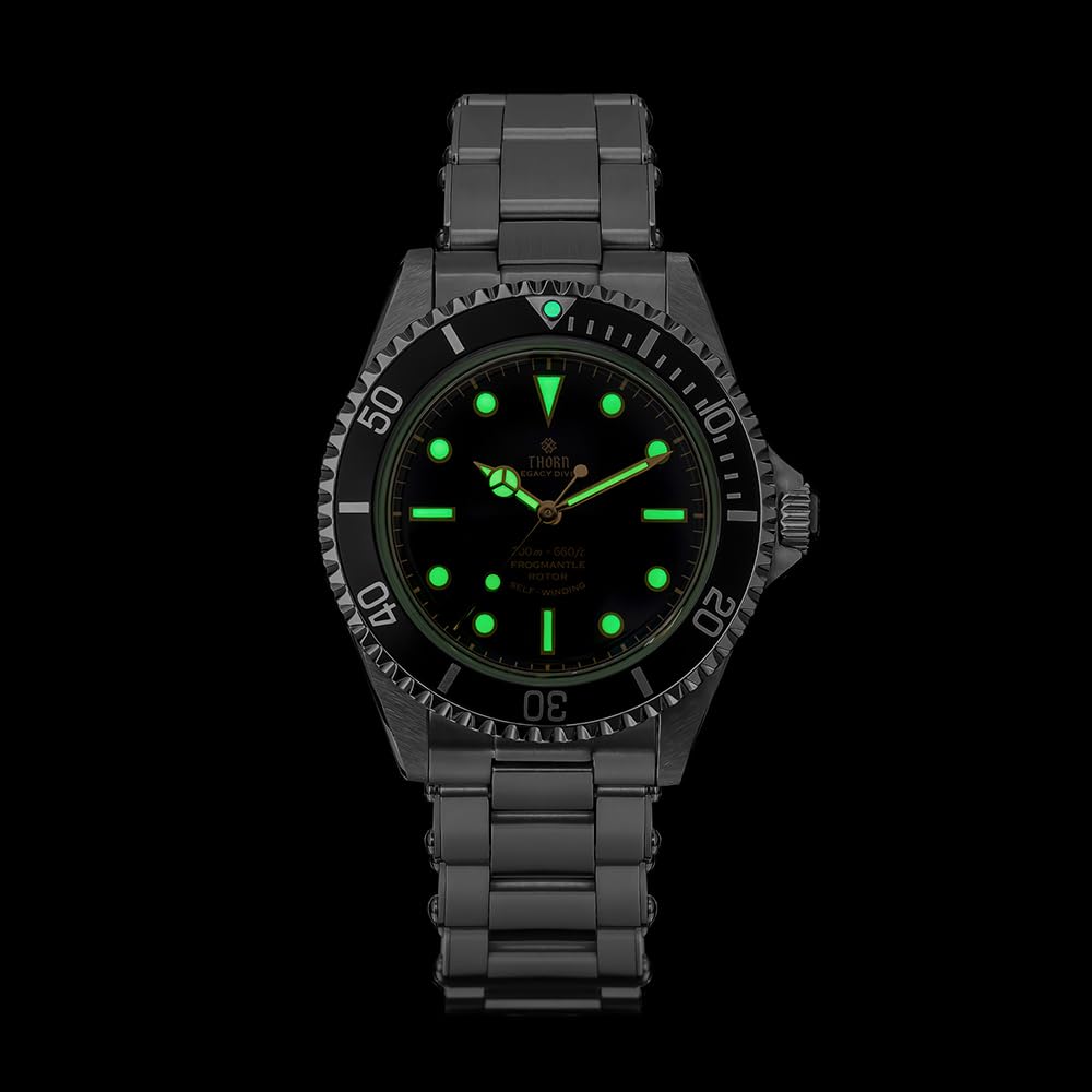 Thorn T023 V2 Diver PT5000 - Reloj de pulsera mecánico automático para hombre, zafiro, impermeable, vintage, relojes de lujo