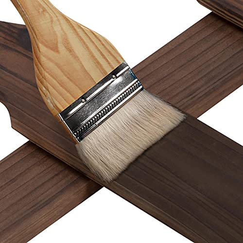 Yaheetech 5 Stück Steckzaun Dekorative Holzzäune 450 x 55 cm, Palisade Gartenzaun aus Holz Zierzaun Beeteinfassung Sichtschutz braun, geeignet für Obstgärten, Beete, Wege