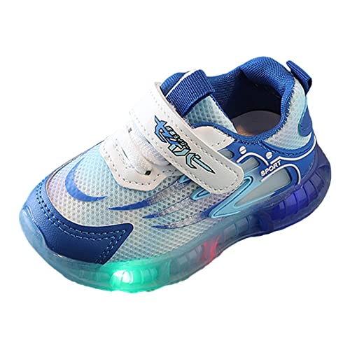 OBiQuzz Zapatos de los niños iluminan los zapatos LED iluminan los zapatos deportivos zapatos casuales transpirable bebé niños zapatos zapatillas bebé niña, azul, 22 EU