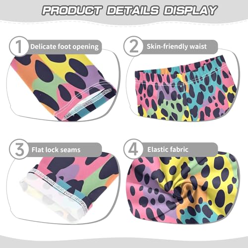 Bolaz Toddler Girls Leggings Printed Yoga Pants Leggings Pink Blue Leopard for Kids3
