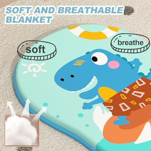 Wetoylst Baby Play Gym Mat, Baby Activity Center Play Mat, Kick Play Piano Gym Mats Musicial Lights, Tummy Time Mat Gift Toys for Babies Infants Newborn Toddlers Boys Girls - Blue