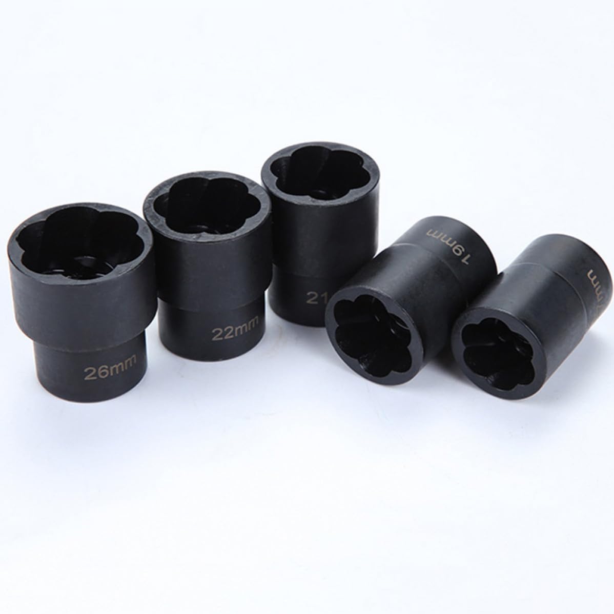 Operitacx Extractores de Tuercas y Pernos Oxidados de Acero Vanadio Juego de 6 Funda Abs Resistente al Desgaste para Taller Mecánico