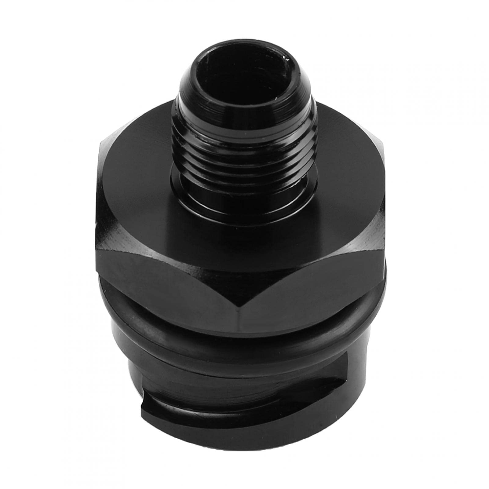 DEWHEL Coperchio Valvole In Alluminio Billet Nero Per LS1/LS2/LS3/LS6/LS7 - Con Attacco -10 AN, Compatibile Camaro, Corvette, Firebird, GTO