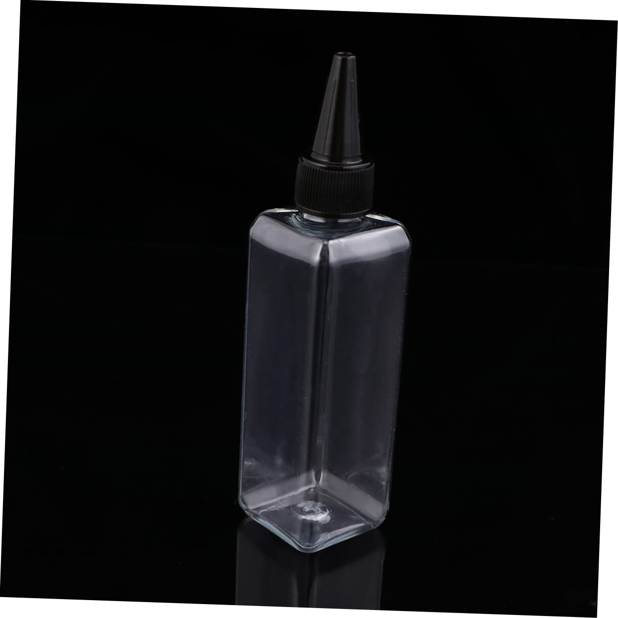 15pcs Hair Dye Bottle Square Plastic Hair Coloring Bottles Pointed Tip