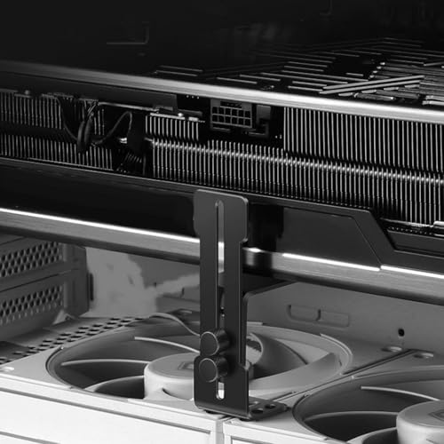 Soporte para GPU ajustable de aluminio color negro miniatura 4