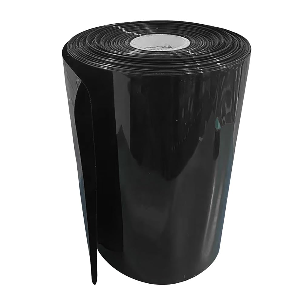 1KG Czarna Rurka Termokurczliwa PVC, Koszulka Termokurczliwa Izolacyjna Do Akumulatora, Szerokość 80-500mm, 1 Rolka(Width 190mm)