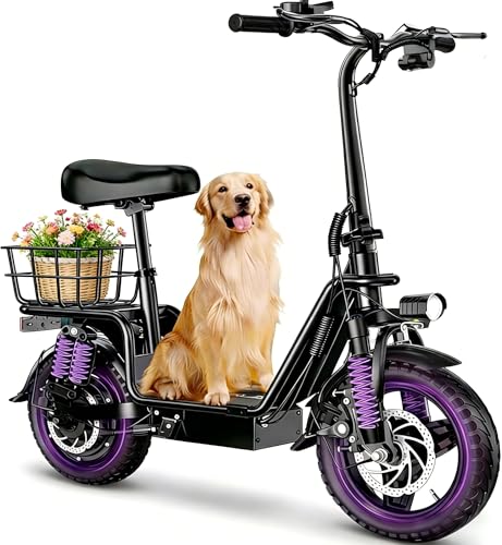 Electric Scooter with Seat for Adults,1000W Peak Power,