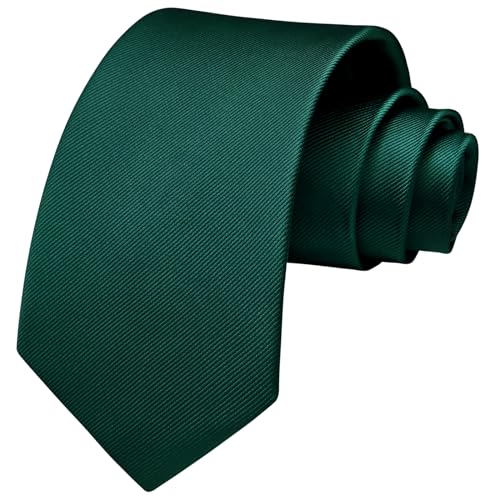 Image of Enlision Ties for Men Solid Color 3.35 inch Formal Business Necktie Classic Satin Mens Wedding Party Ties