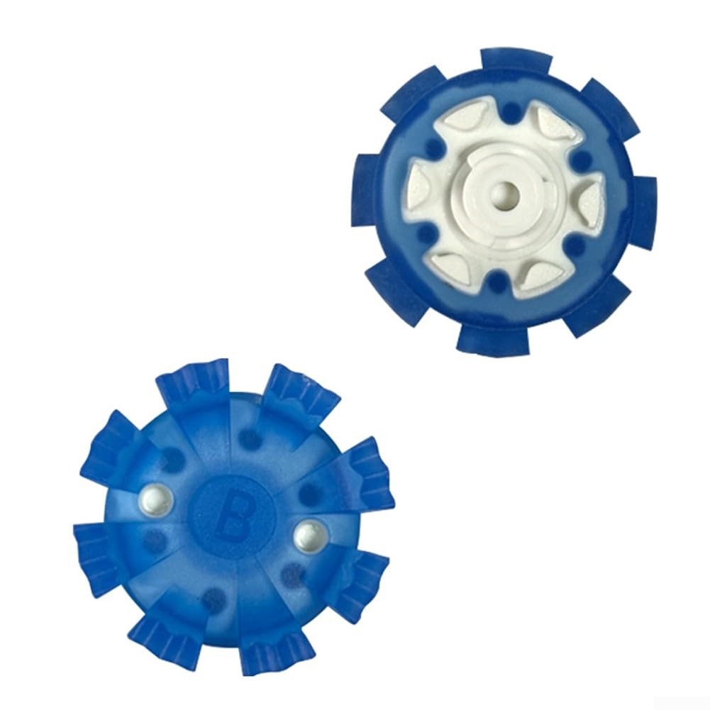 Twist 3.0 - Juego de 16 tacos de goma para zapatos de golf diseñados para uso en cursos de múltiples condiciones (azul-blanco)