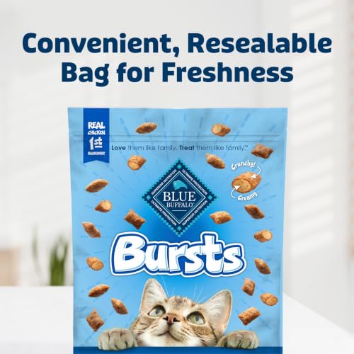 Blue Buffalo Bursts Paw-Lickin' Chicken Crunchy & Creamy Cat Treats, Great for Training, Made with Real Chicken, Natural Cat Treats Enhanced with Vitamins, Minerals & Other Nutrients, 5 oz. - Image 4
