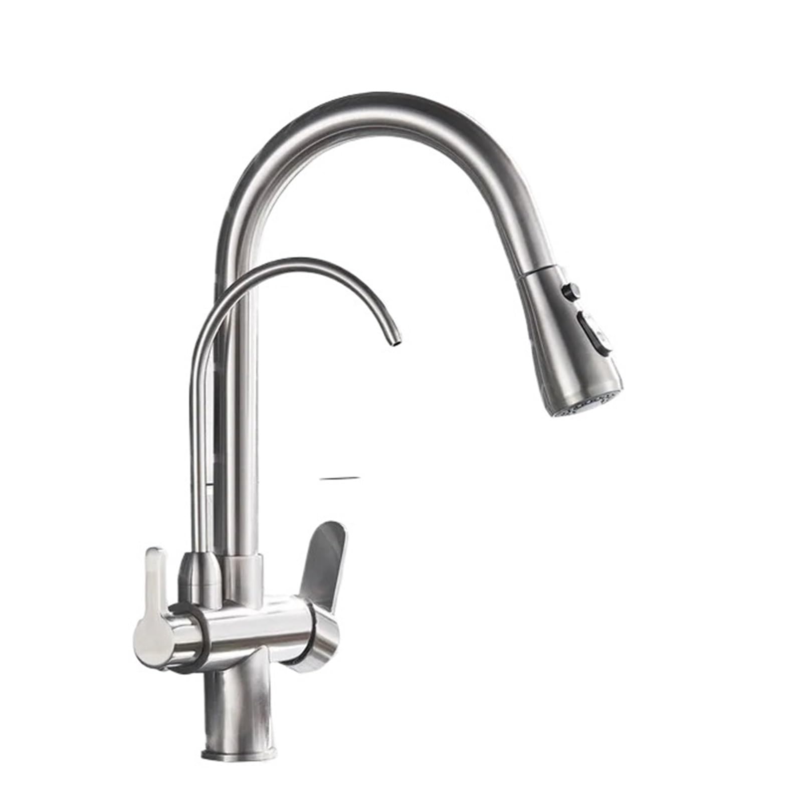 ZBBDFAZD Mixer Sink Tap, Pull Out Kitchen Faucet with Water Filter, 3 Way Mixer Design