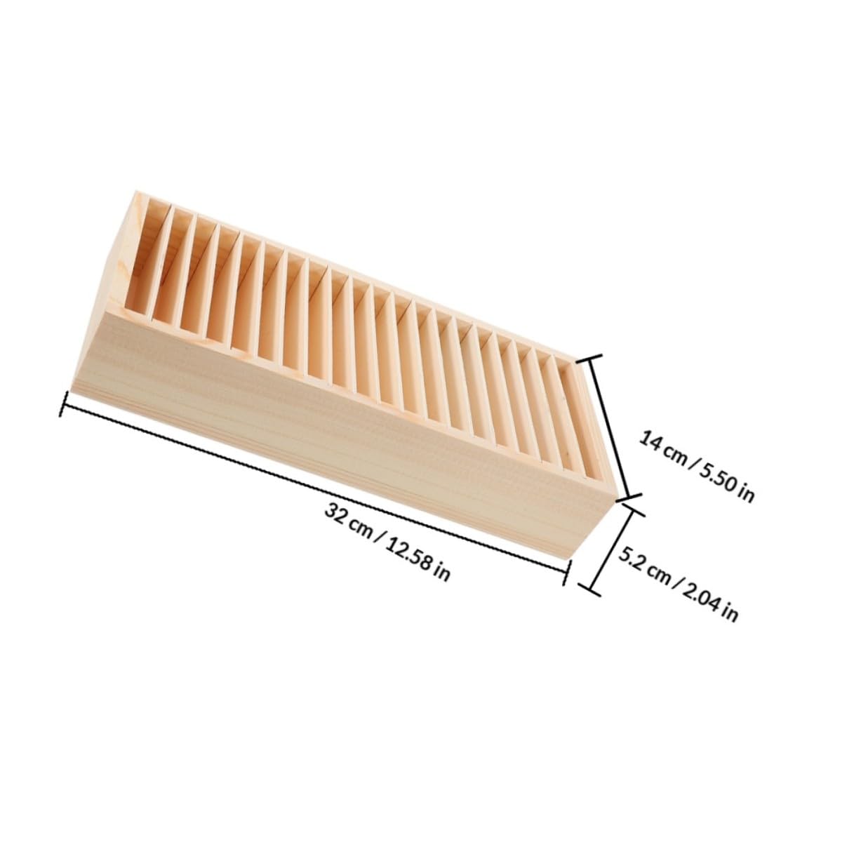Organizzatore per Biglietti da Visita in Legno 2 Pezzi Design Multi Scomparti e Struttura Staccabile per Casa e Ufficio Beige
