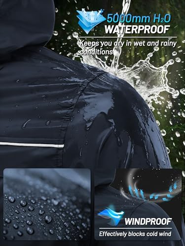 Image of SWISSWELL Mens Rain Jacket & Coats Packable Lightweight Waterproof Rain Shell Hooded for Golf Travel Hiking