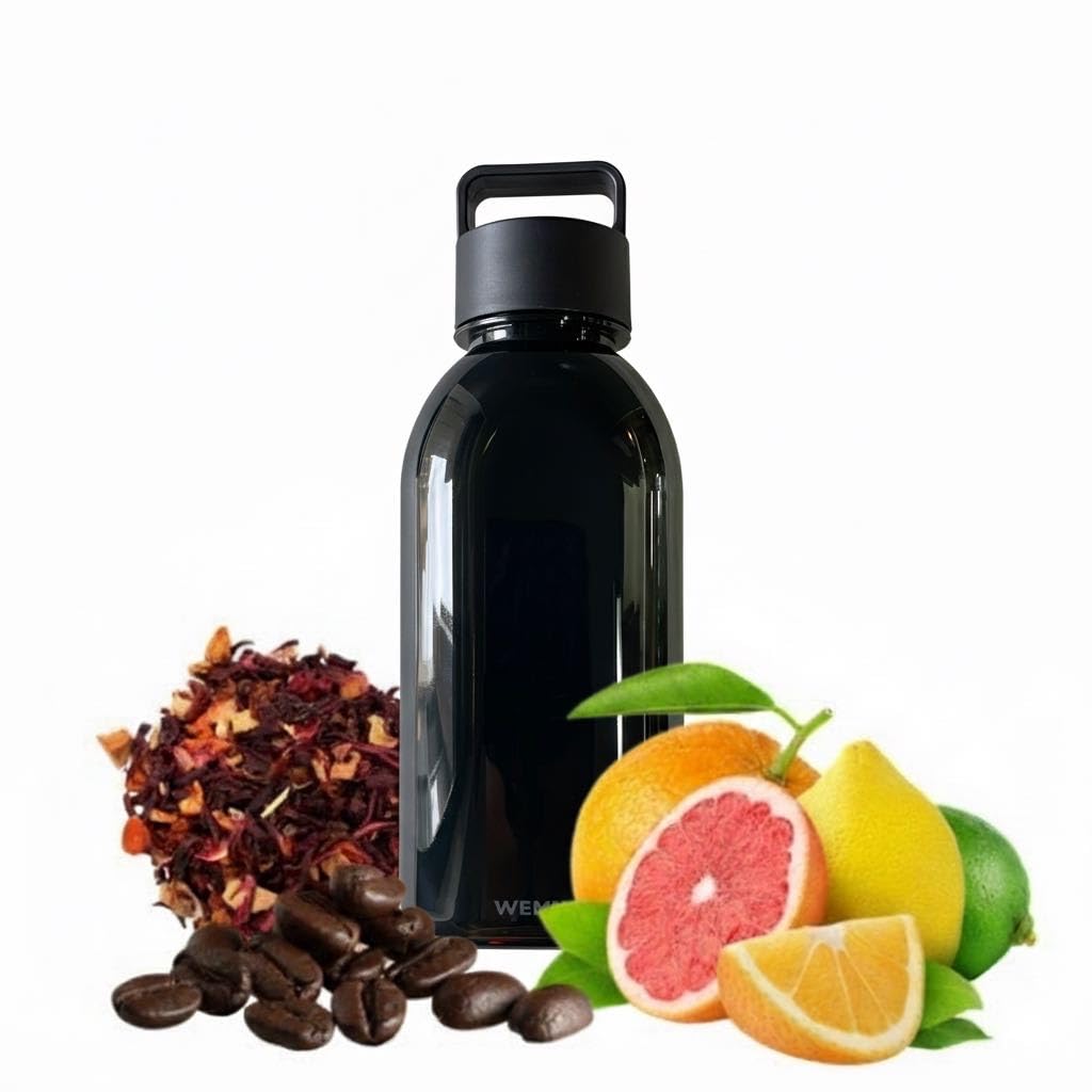 WEMUG Infuser Water Bottle 1L / 32oz for Fruit, Tea & Coffee โ BPA-Free, Leakproof & Reusable Plastic Bottle Giant with filter