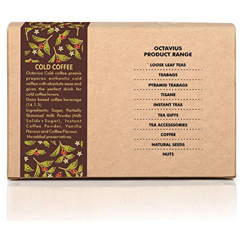 Image of Octavius | Cold Coffee Premix - 15 Pouches | Instant Cappuccino Coffee | Hot & Cold Coffee | Premix Readymade Mix | (15 Gm x 15 Sachets).