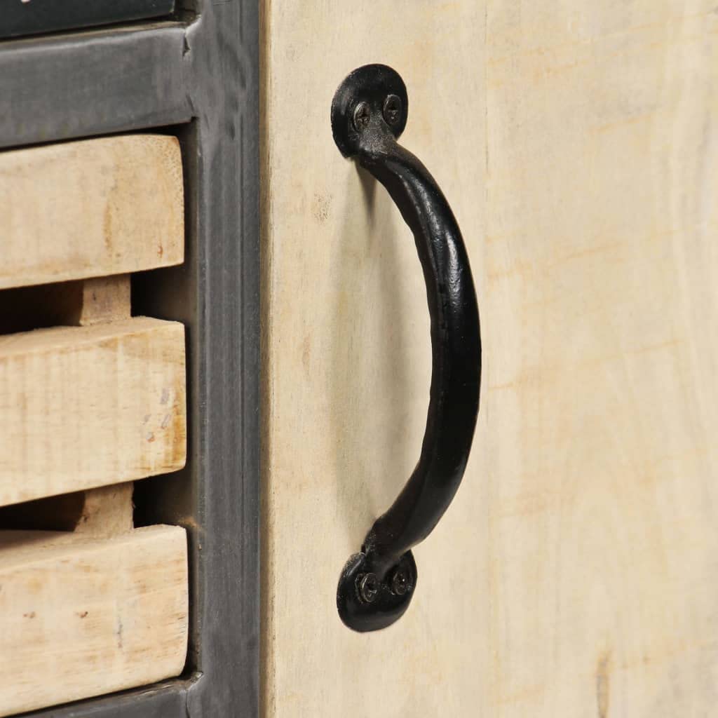Credenza in legno massiccio di mango, 65 x 33 x 76 cm