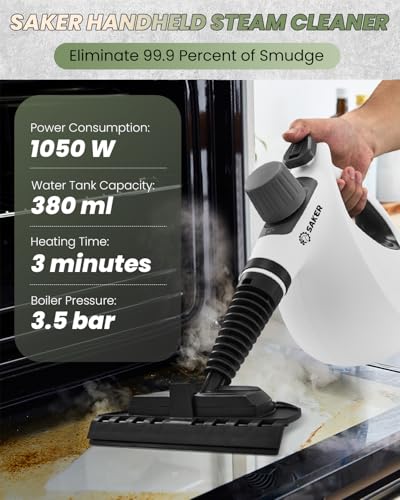 Saker Handheld Steam Cleaner Upgraded,Portable Steam Cleaner for Home,1050W Steam Cleaner,Quick Heating & Deep Cleaning of Floors, Cars, and Kitchen(with 5 Fiber Cloths) — view 2