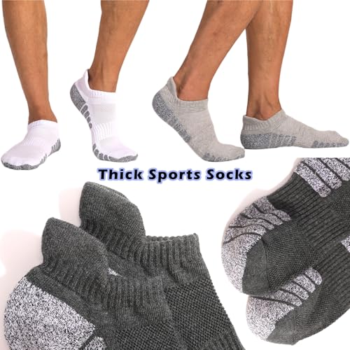TeenFighter 1/4/6 Pairs Running Socks for Men Women, 80% Cotton Cushioned No-Show Athletic Sock with Arch Support, Anti-Slip - Image 4