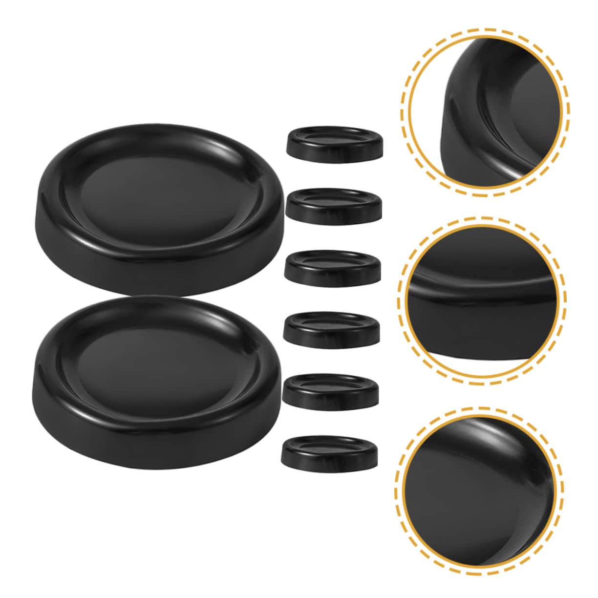 KOMBIUDA Vibration Pads for Washing Machine 8pcs Heavy Duty Floor Protectors Stabilizer Mat Washer Vibration Pads