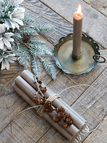 Velas de varilla, 8 unidades, altura: 18 cm, diámetro: 2 cm, varios colores, duración de combustión, 7 horas, velas, Adviento, Navidad, cumpleaños, color: lino