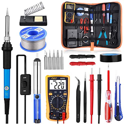 Soldering Iron Kit with ON/OFF Switch, Rarlight 60W 110V Adjustable Temperature Welding Tool