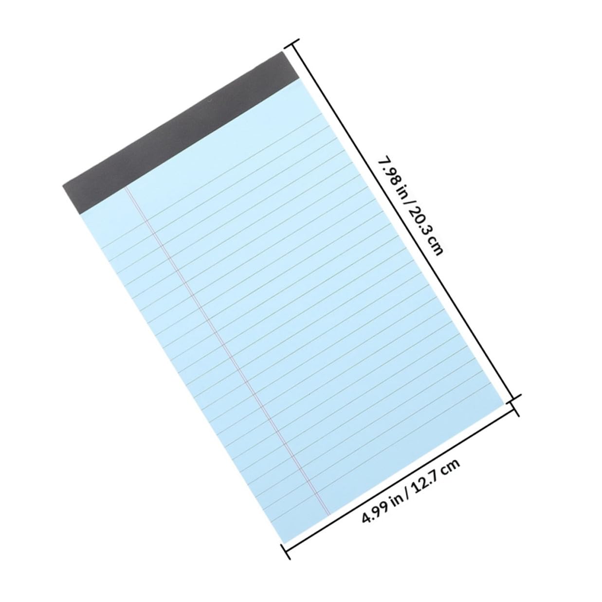 MAGICLULU 4pcs A5 Legal Notepads Wide Ruled Tearable Note Pads Portable Memo Pads for Work and School, Blue 12.7×20.3cm Writing Notebooks with Lined Paper