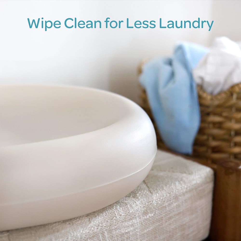 Keekaroo Peanut Changer Baby Vanilla – The Original - Easy-to-Clean Changing pad and The only Shell Over Foam, Fully Water Repellant, Wipeable Diaper pad, Wipe-Clean Changing pad