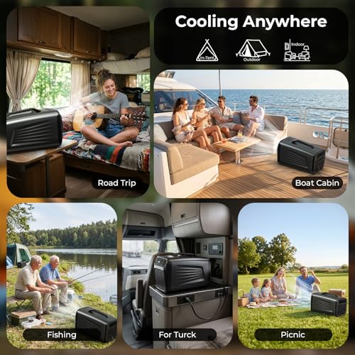 5200 BTU Tragbare Zeltklimaanlage für Camping, Wohnmobil, LKW, Angeln, 400 W Verbrauch, schnelle Kühlung, AC-Einheit für den Innen- und Außenbereich, 4-in-1 tragbarer Wechselstrom für Autore-3