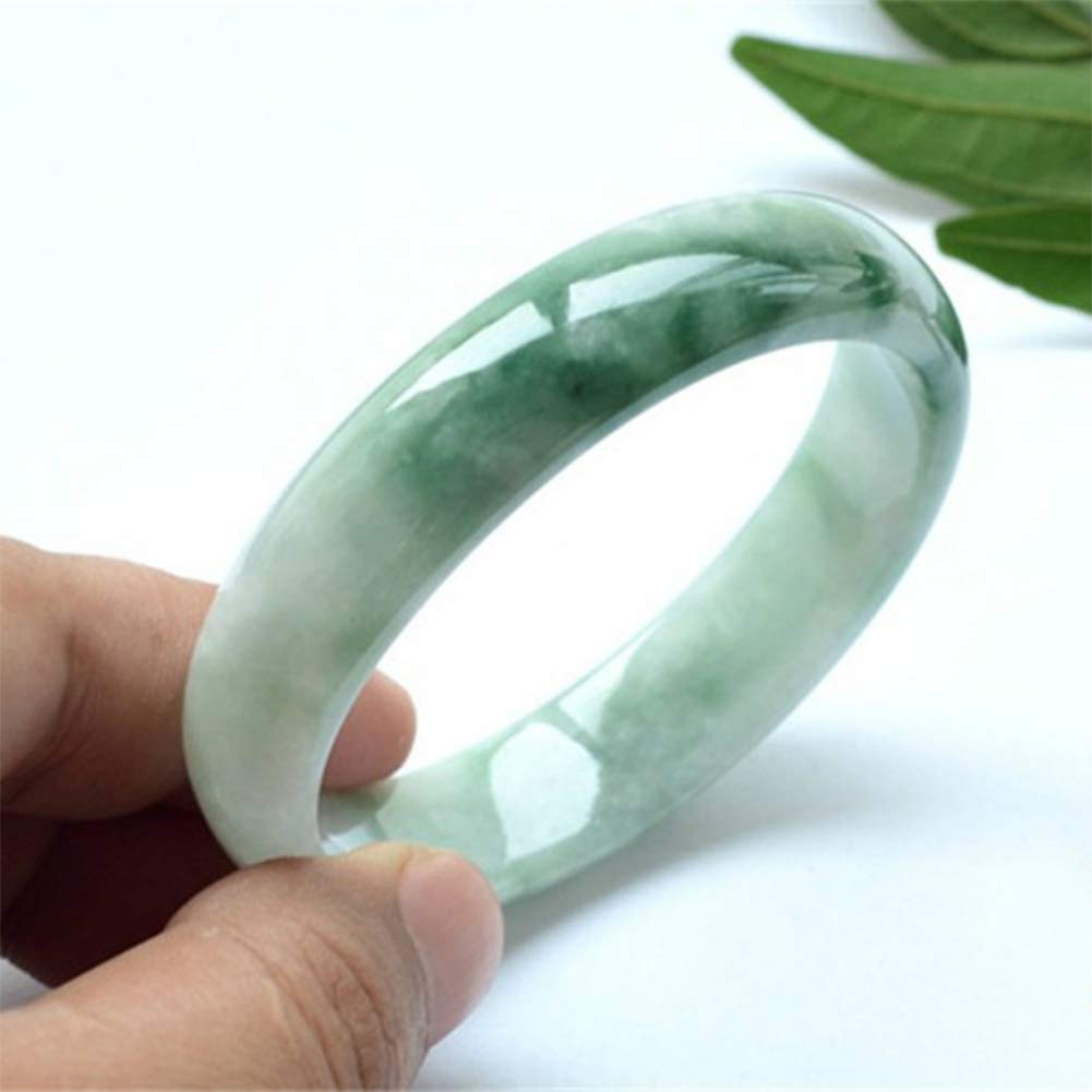 AKT Brazalete de Jade Natural Pulsera Esmeralda Mujer Encanto Joyería de Moda Amuleto de la Suerte de Lady Girl Tallado a Mano