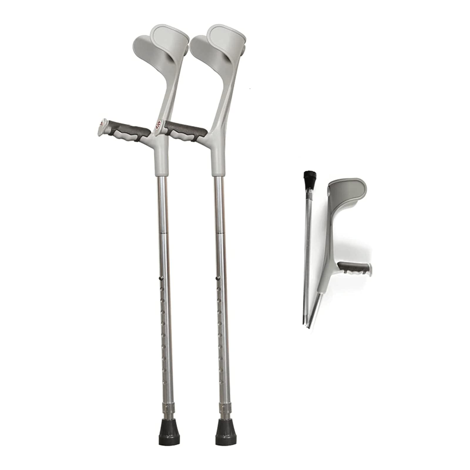 PAASHE Muletas portátiles 1 par de Bastones de antebrazo Codos de Aluminio Plegables Ligeros Bastones para Caminar con Agarre cómodo Bastón para Caminar
