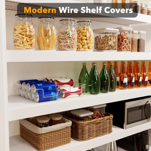 Image of SpaceAid Wire Shelf Covers for Pantry Rack, 30 inch W x 16 inch D, White 5pcs | PVC Wire Rack Cover for Pantry and Closet Shelving, Durable Shelves Liner for Kitchen, 0.31-inch Thick Waterproof