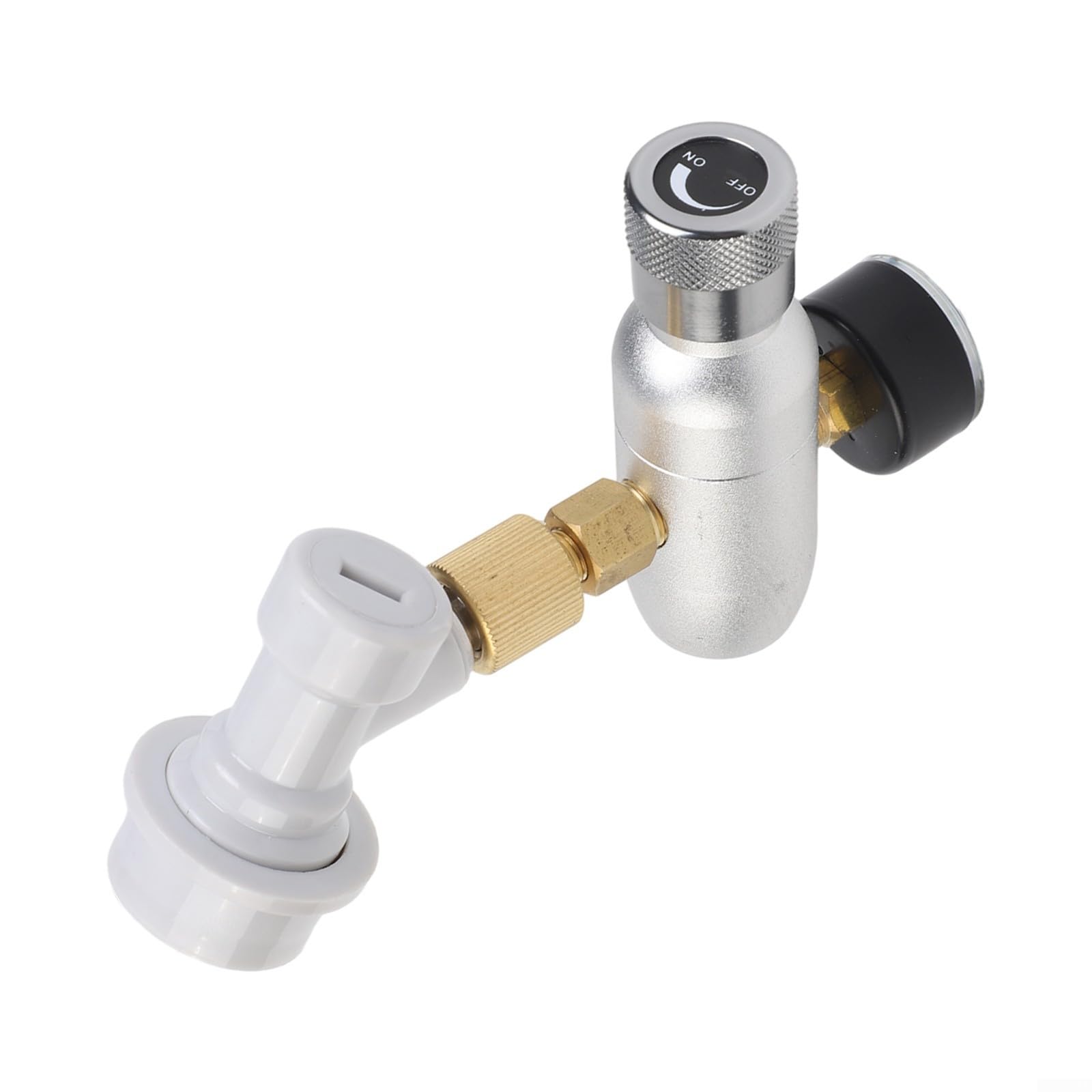 Regolatore barile di birra 0-60 PSI, valvola di riduzione della pressione in alluminio anodizzato con chiusura a sfera, dispenser compatto Homebrew