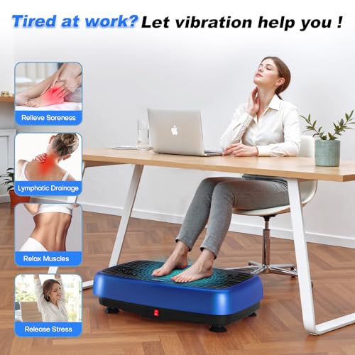 Image of Vibration Plate Exercise Machine, 2026 EvoSpark Dual Motor Vibration Plate for Lymphatic Drainage, 3D & 4D Whole Body Vibration Plates for Weight Loss, Shaker Workout Equipment for Women Men Home