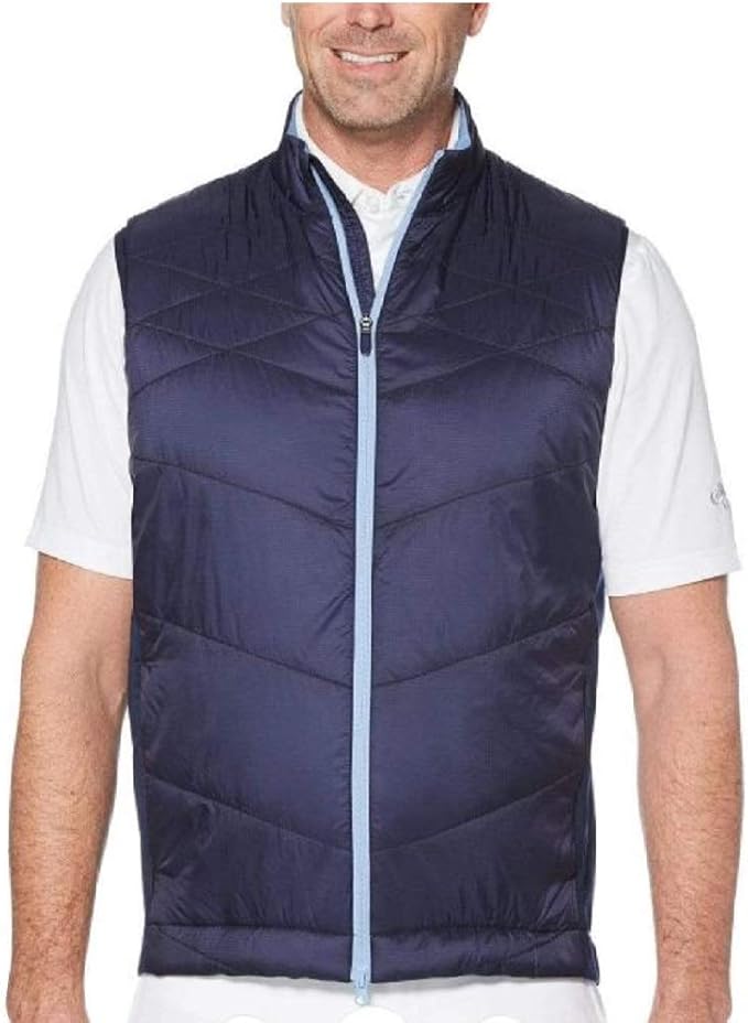 Callaway Men's Thermal Performance Quilted Golf Vest, Peacoat, 2XLarge