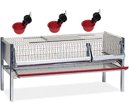 Gabbia Per Quaglie Ovaiole In Rete Zincata - Sovrapponibile Con Accessori Omaggio - Foto 10