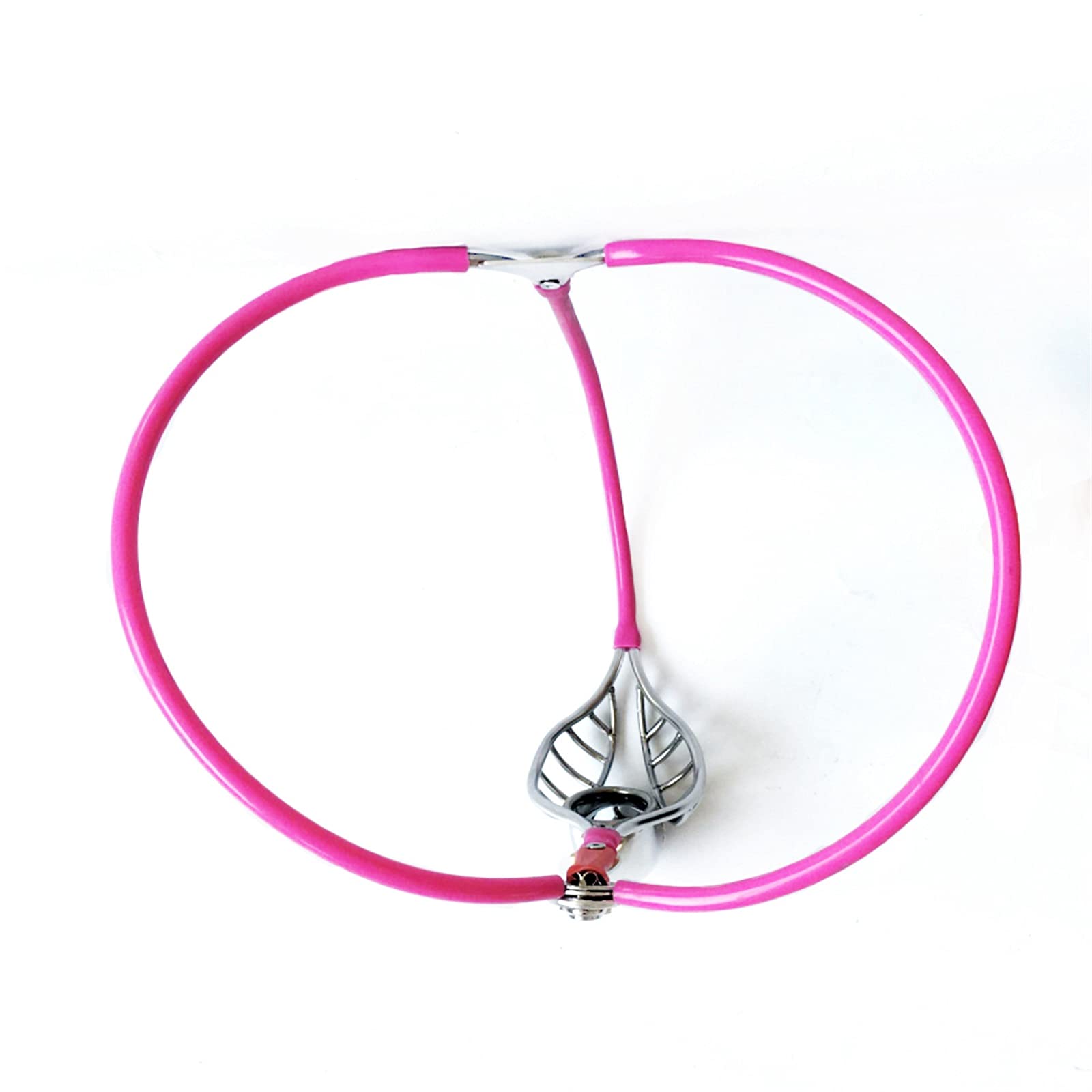 Cintura di castità, Uomo Mutande in Acciaio Inossidabile Gabbia per Pene BDSM Bondage Gabbia per Cazzo Fetish con Plug anale Blocco Pene Anti-masturbazione per Giocattoli sessuali,80/90cm
