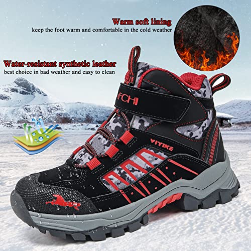 Boys Hiking Boots Kids Hiking Shoes Girls Outdoor Warm Winter Snow