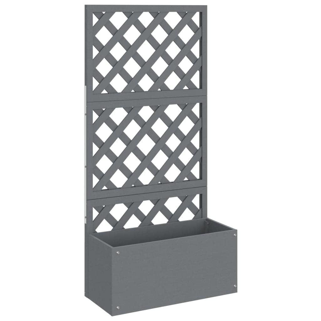 Lot de 2 Jardinières en Treillis WPC Gris 65x33x135 cm