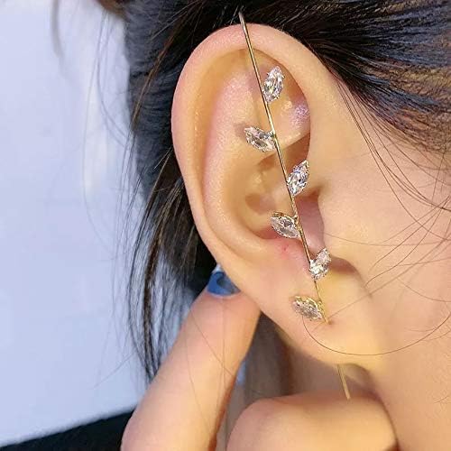 Miniatura 6 de Ear Wrap Crawler Hook Earrings for Women Gold Piercing Ear Climbers Hook Silver Cuff Earring Gifts for Teen Girls Womens Jewelry Clearance Under 5