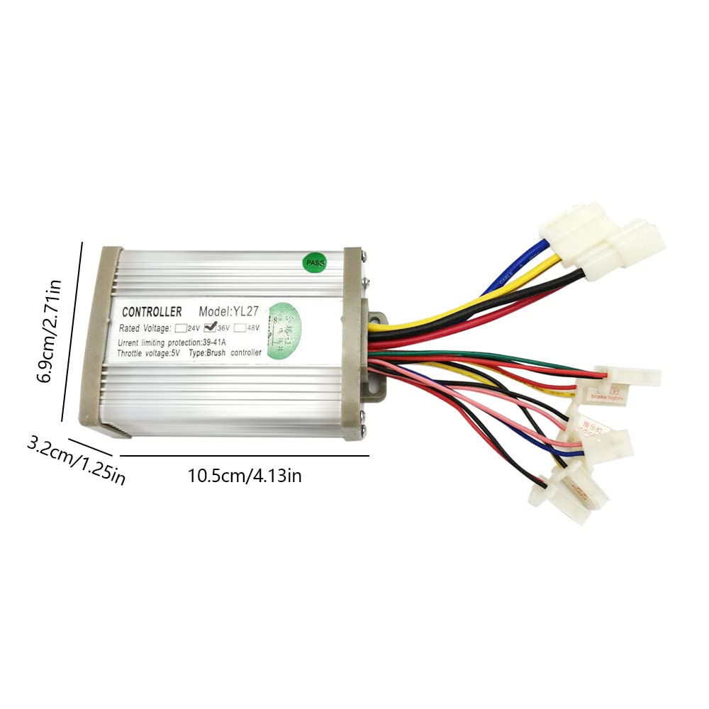 Motore a spazzola 800 W 36 V DC con centralina + pedale motore elettrico per bici elettrica Gokart