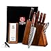 YARENH Set Coltelli Professionali Cucina 5 Pezzi,Coltelli Cucina Set en Lama in Acciaio Damasco Giapponese,Coltello da Cucina,Coltelli Professionali Chef,Coltelli Giapponesi
