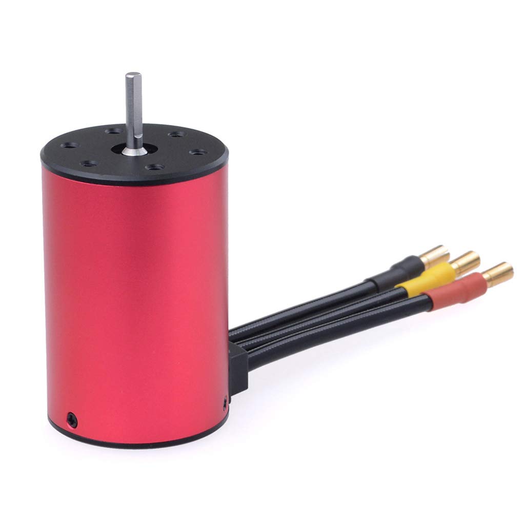 KingVal Remplacement 3660 4200KV étanche Brushless Moteur Arbre 3.175mm Compatible avec 1/10 RC Voiture