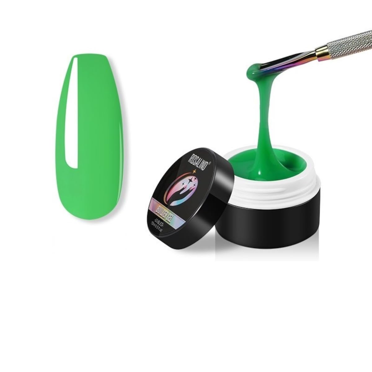 ROSALIND Green 15ml Builder Gel Extension Gel from BELLE GAGA™ Poly Nail Gel for Nail Art Decoration, Gel Extension Nail Thickening Easter Nail Gift Easy to DIY Use at Home Need UV Lamp to cure (A674)